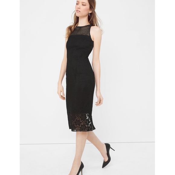 White House Black Market Dresses & Skirts - 🆕 WHBM Mixed Lace Sheath Dress
